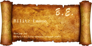 Bilitz Emese névjegykártya